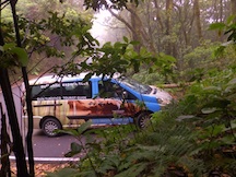 Der nationalpark teide und der teno landschaftspark, in einem kleinbus
